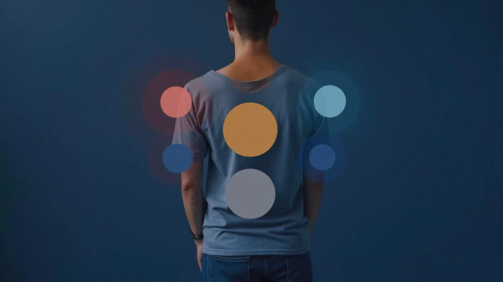 Kleurschema-voorbeeld voor webdesign met vijf afstemde kleuren op een donkerblauwe achtergrond