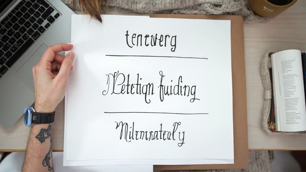 Close-up van verschillende lettertypen en maten demonstrerend typografische hiërarchie op papier