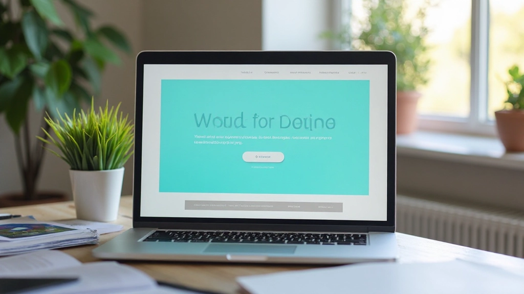 Website met duidelijke hiërarchie: prominente call-to-action in accentkleur, ondersteunende elementen in gedempte tinten